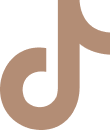 TikTok logo in a brown color scheme.